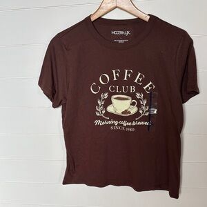 NWT coffee Grapgic tee! Women’s Large